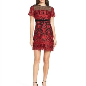 Foxiedox Rosa Lynn Crochet Dress, Red & Black, Size XL